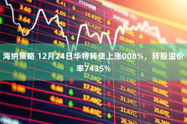 海纳策略 12月24日华特转债上涨008%，转股溢价率7435%